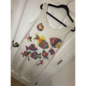 Colesce Collection one size swimsuit coverup white